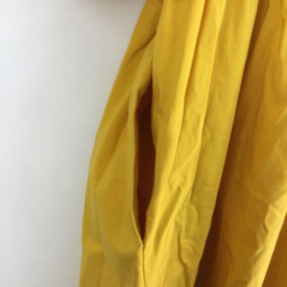 Eloquii Womens Smocked Bodice Asymmetrical Neck Preppy Boho Midi Dress Yellow 22 - Picture 10 of 11